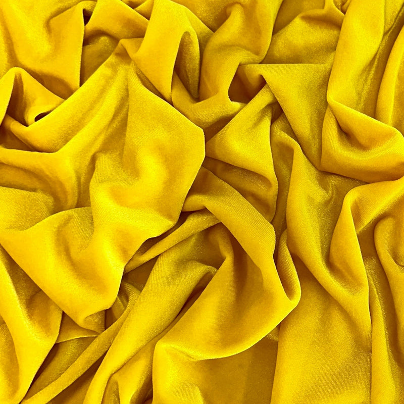 Stretch Velvet Yellow