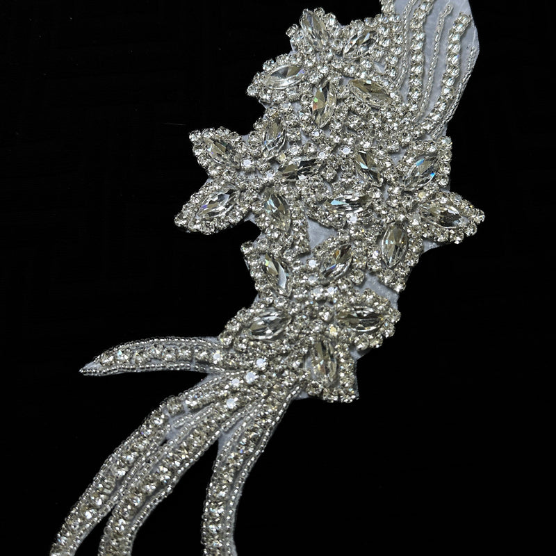 Rhinestone Applique on Mesh