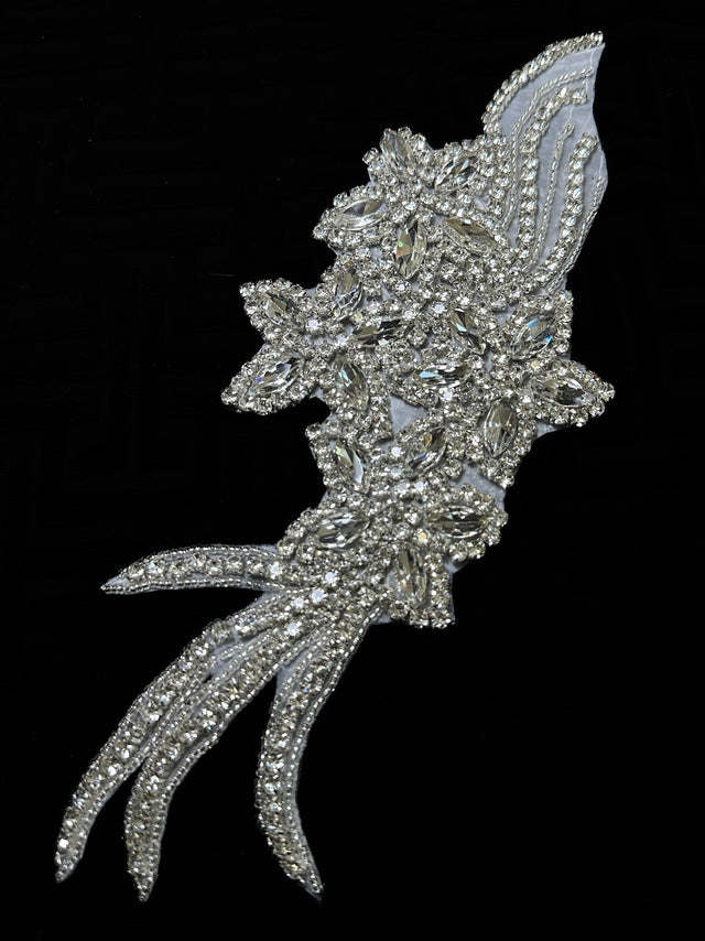 Rhinestone Applique on Mesh
