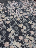 Pearl Beaded Floral Embroidery Lace