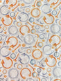 Printed Nylon Spandex White Abstract Piercing