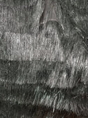 Silver Metallic Fringe Mesh Fabric