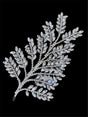 Silver Bridal Leaves Rhinestone Applique