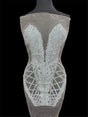 Silver Rhinestone Bodice Appliqué