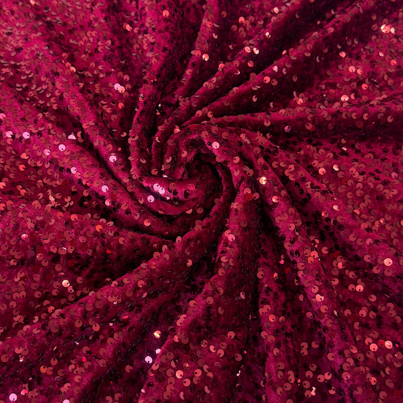 Sequin Velvet Burgundy