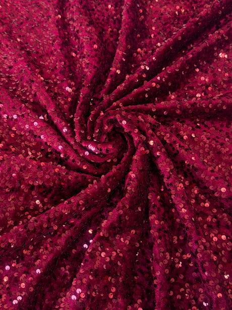 Sequin Velvet Burgundy