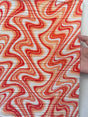 Printed Pleated Knit Orange Wave
