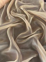 Shimmer Organza Khaki Crystal Organza