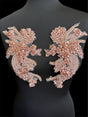 Blush Pink Rhinestone Applique