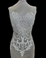 Silver Rhinestone Bodice Applique