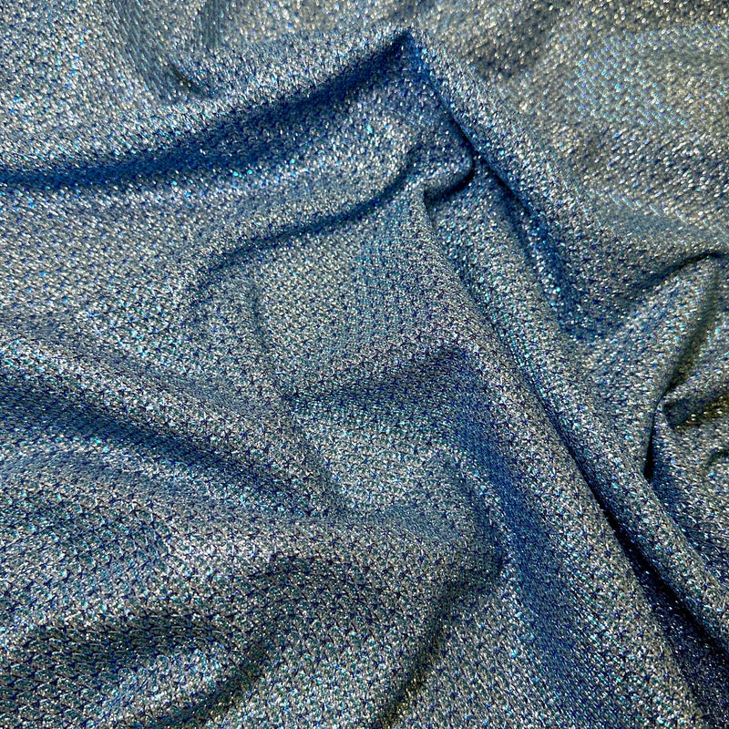 Shimmery Metallic Brocade Baby Blue