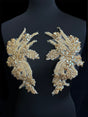 Gold Champagne Rhinestone Applique