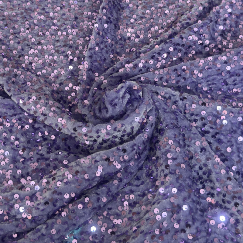 Stretch Sequin Velvet Light Lavender