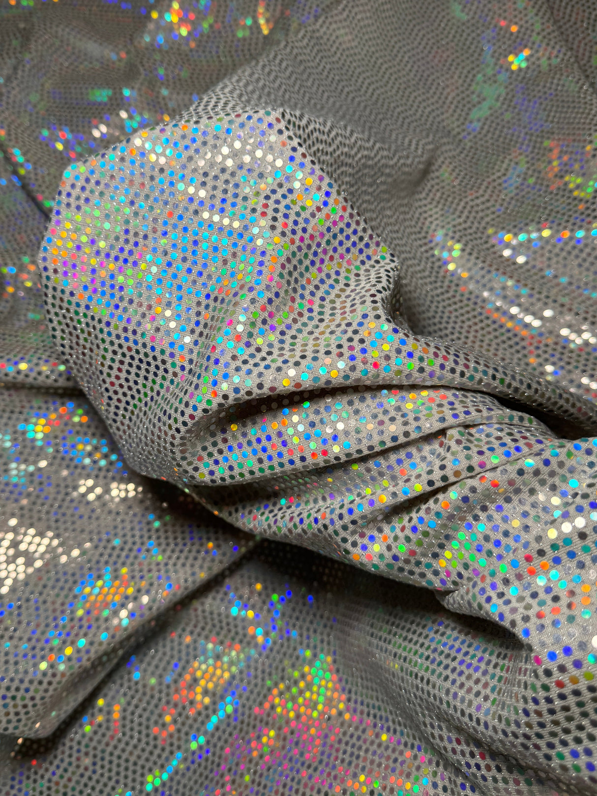 Stretch Sequin Mirror Foiled Spandex