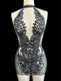 Black Rhinestone Bodice Applique