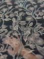 Peach 3D Floral Tulle Beaded Lace Mesh