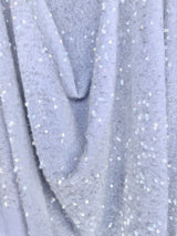 Stretch Sequin on Velvet White