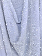 Stretch Sequin on Velvet White