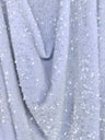 Stretch Sequin on Velvet White