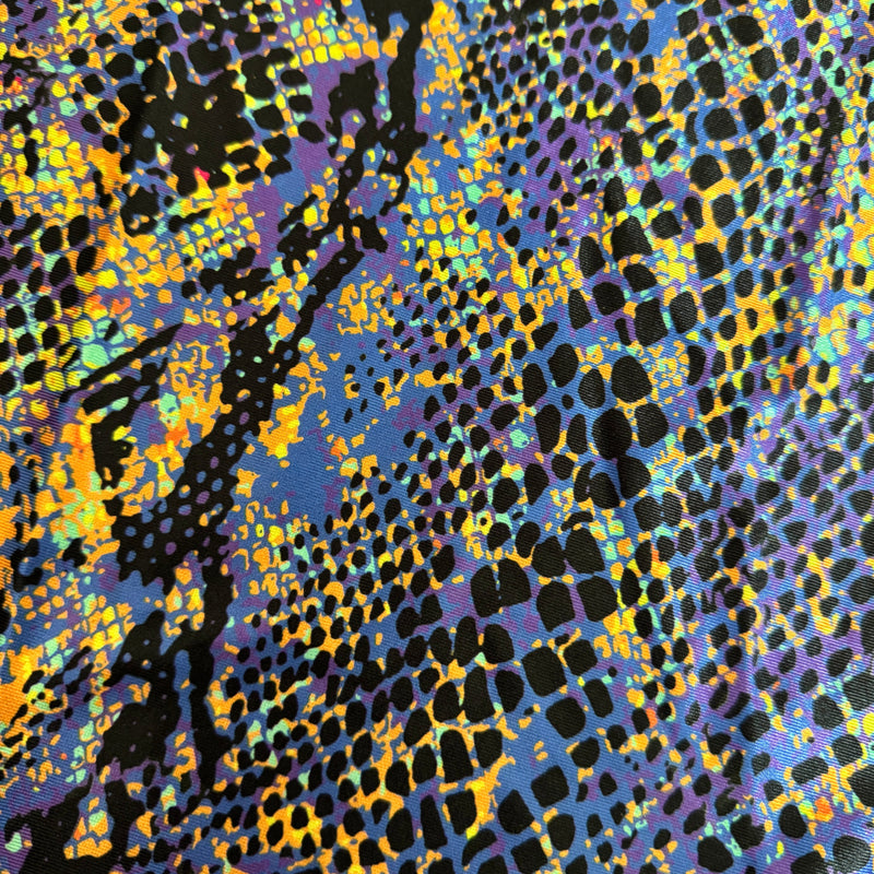 Printed Nylon Spandex Purple Snake