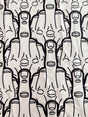 Printed Nylon Spandex White & Black