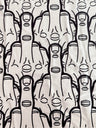 Printed Nylon Spandex White & Black