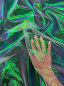 Iridescent Crushed Organza Green