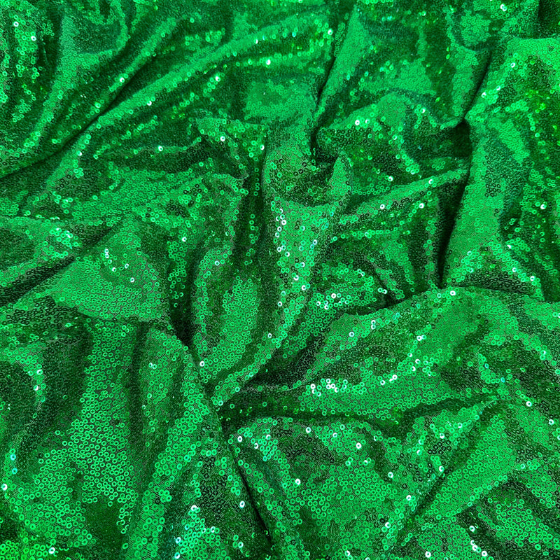 Stretch Sequin Mesh Bright Green
