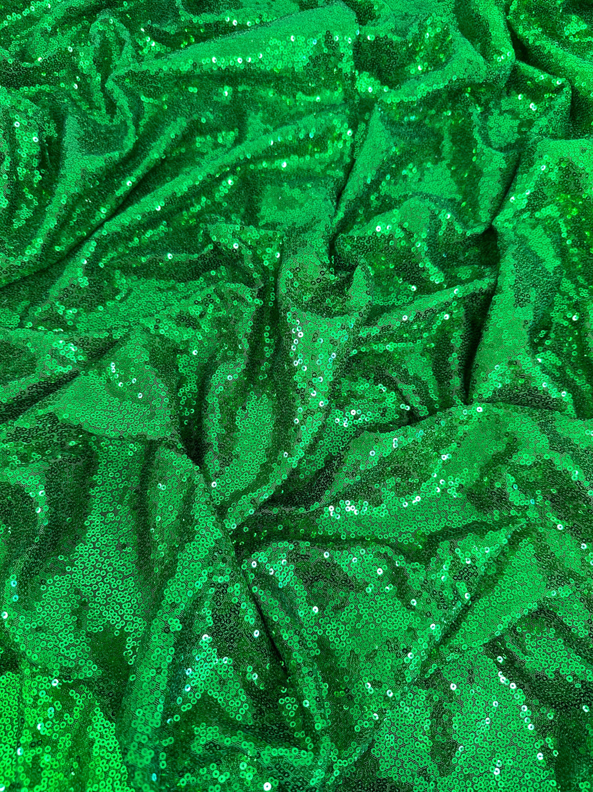 Stretch Sequin Mesh Bright Green