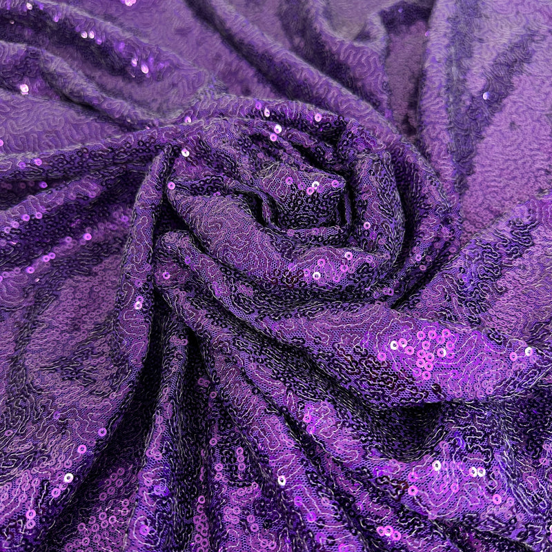 Stretch Sequin Mesh Purple