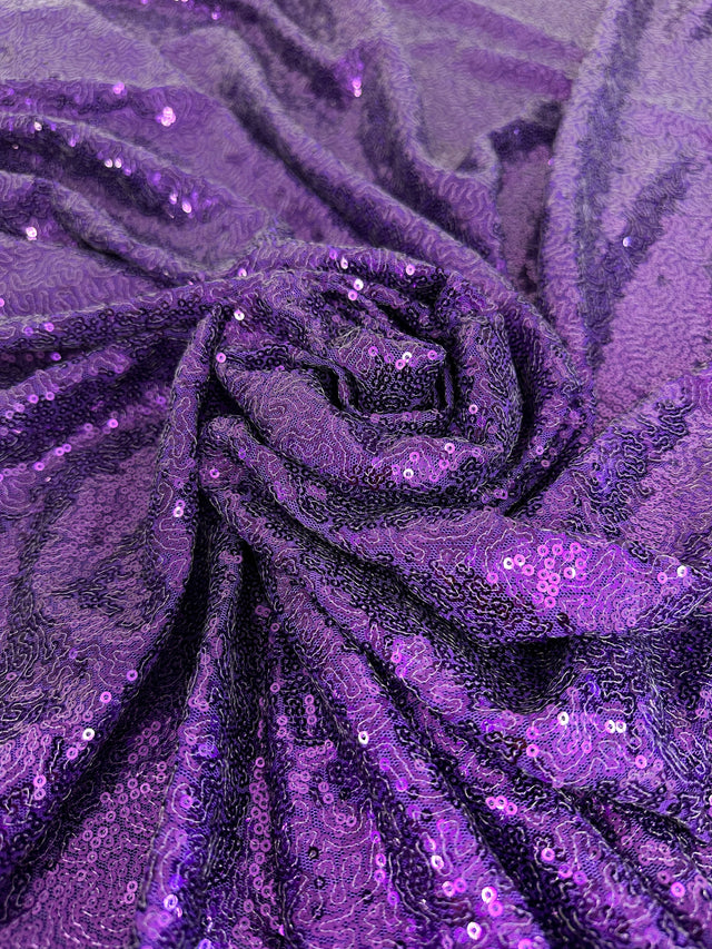 Stretch Sequin Mesh Purple