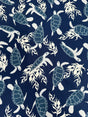 Printed Nylon Spandex Navy Turtle
