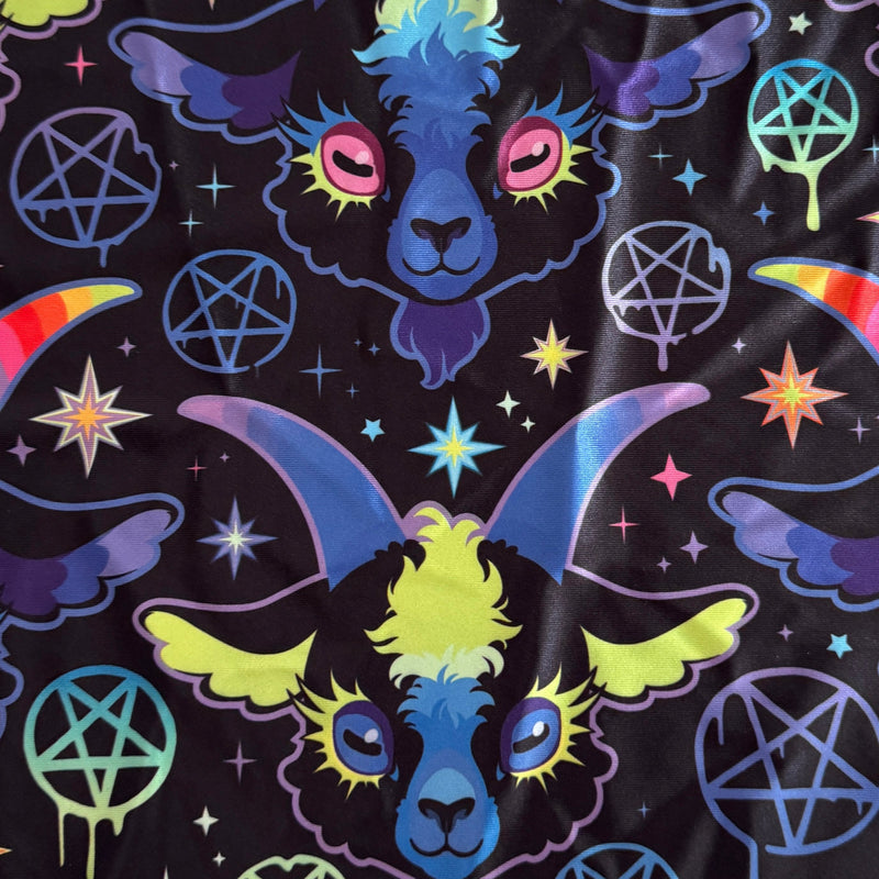 Printed Nylon Spandex Neon Mystic Goat