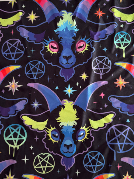 Printed Nylon Spandex Neon Mystic Goat