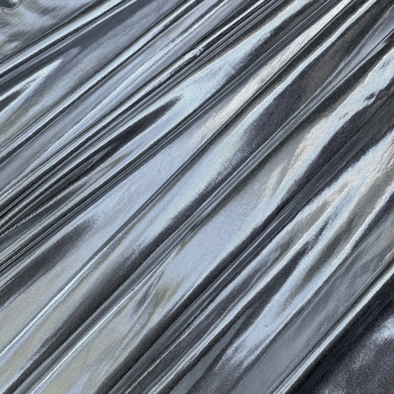 Silver Coated Spandex Pleather