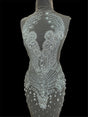 Silver Rhinestone Bodice Applique