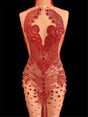 Red Rhinestone Bodice Applique
