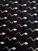 Printed Nylon Spandex Black Fastest Swimmer