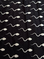 Printed Nylon Spandex Black Fastest Swimmer