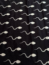 Printed Nylon Spandex Black Fastest Swimmer