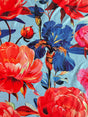 Printed Nylon Spandex Garden Flowers Multicolor
