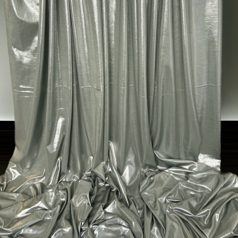 Shiny Foiled Spandex Sage Green