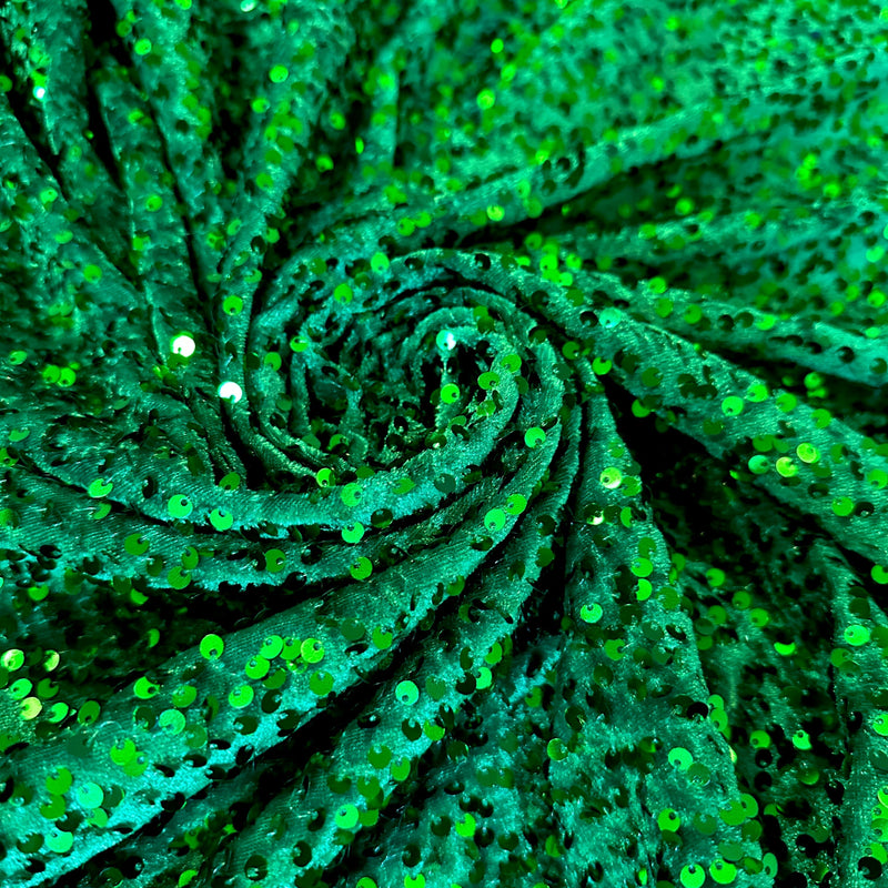 Sequin Velvet Kelly Green