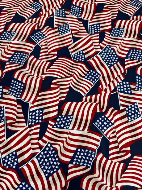 Printed Nylon Spandex American Flag