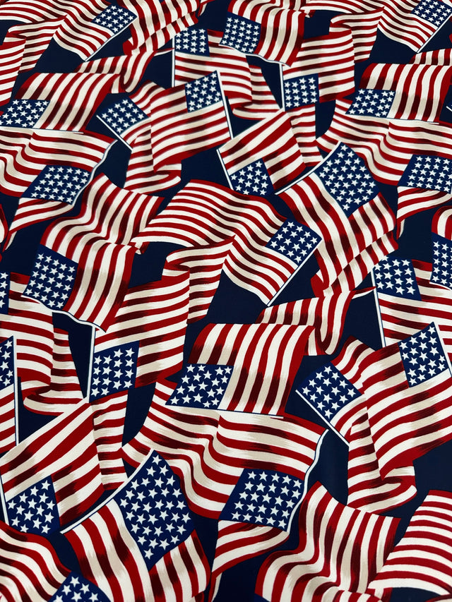 Printed Nylon Spandex American Flag