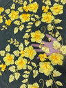 Yellow 3D Flower Beaded Lace Mesh