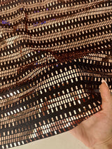 Gold Foiled Mirror Sequins on Knit