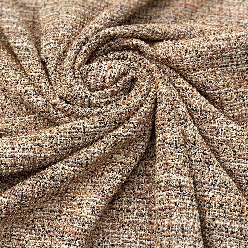 Stretch Chenille Tweed Beige Taupe