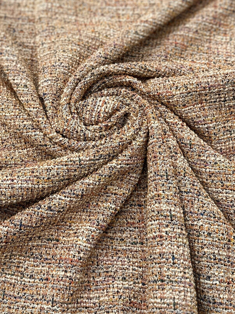 Stretch Chenille Tweed Beige Taupe
