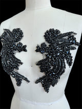 Black Rhinestones Applique